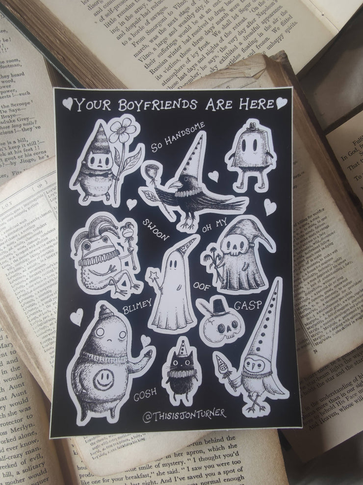 Your Boyfriends Are Here Sticker Sheet