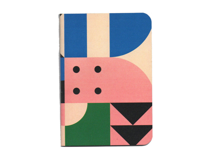 Geometric Design 3 Handcrafted Pocket Notebook : Lined Pages