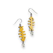 Yellow Fishbone Earrings