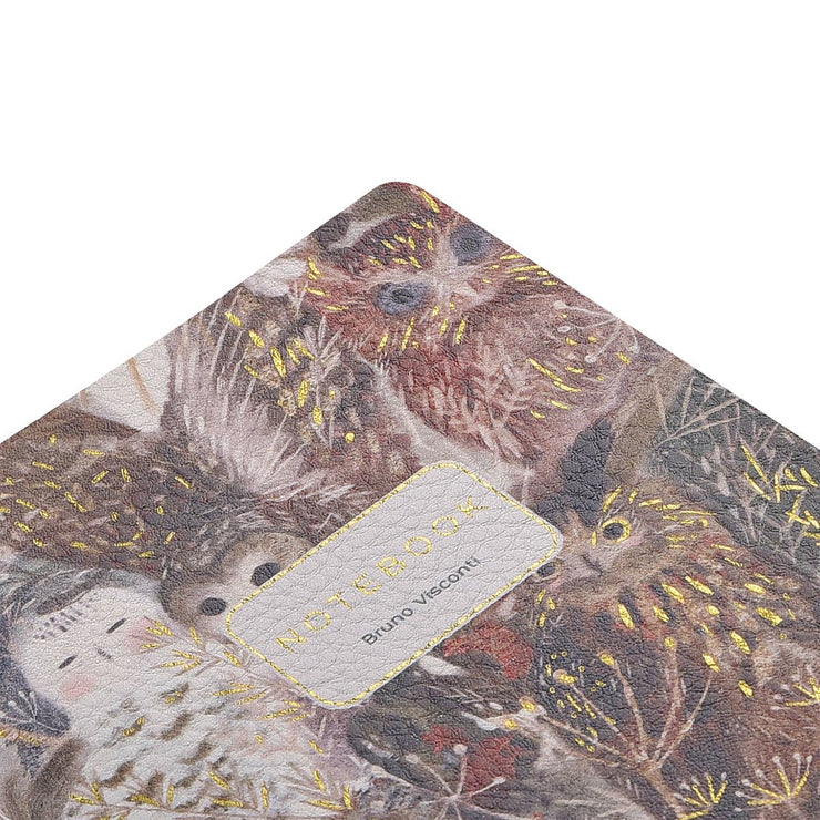 Vegan Leather A6 Passport Notebook - Owls 