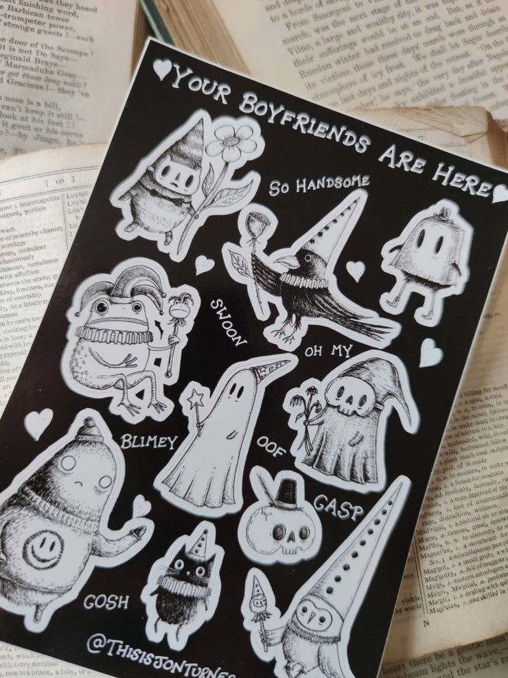 Your Boyfriends Are Here Sticker Sheet