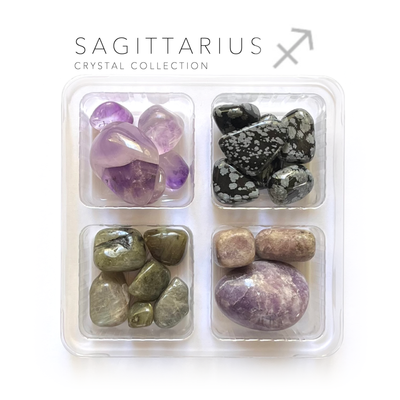 Sagittarius Zodiac - jumbo - Crystals and Stones gift set - Leopard Frog