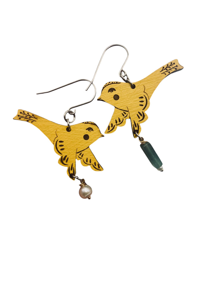 Yellow Bird Tattoo, Lightweight, Hypoallergenic, Made in Vermont