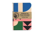 Geometric Design 3 Handcrafted Pocket Notebook : Lined Pages