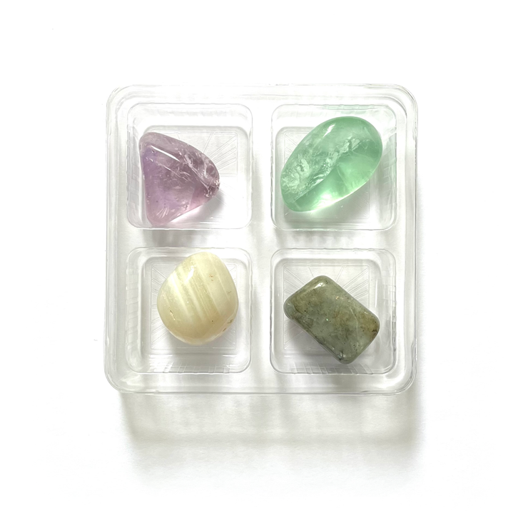 Aquarius Zodiac  - jumbo 4 pack - crystals and stones - Leopard Frog