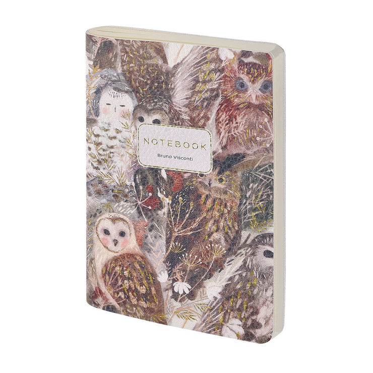 Vegan Leather A6 Passport Notebook - Owls 