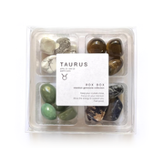 Taurus Zodiac Rox Box - jumbo Crystals and Stones gift set - Leopard Frog