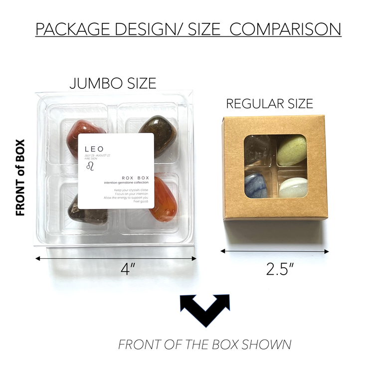 Leo Zodiac Rox Box - jumbo - Crystals and Stones gift set - Leopard Frog