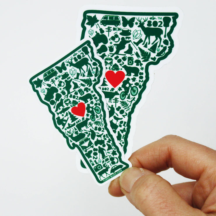 Vermont State Sticker: Large - Leopard Frog
