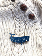 Whale Constellation Brooch - Leopard Frog